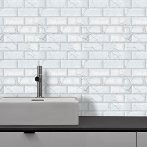 ClearAmbient 15 cm x 30 cm PVC Metrofliesen Selbstklebend & Bewertungen